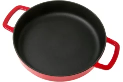 Combekk Sous Chef 192124RD Frying Pan Double Handle 24 Cm, Red
