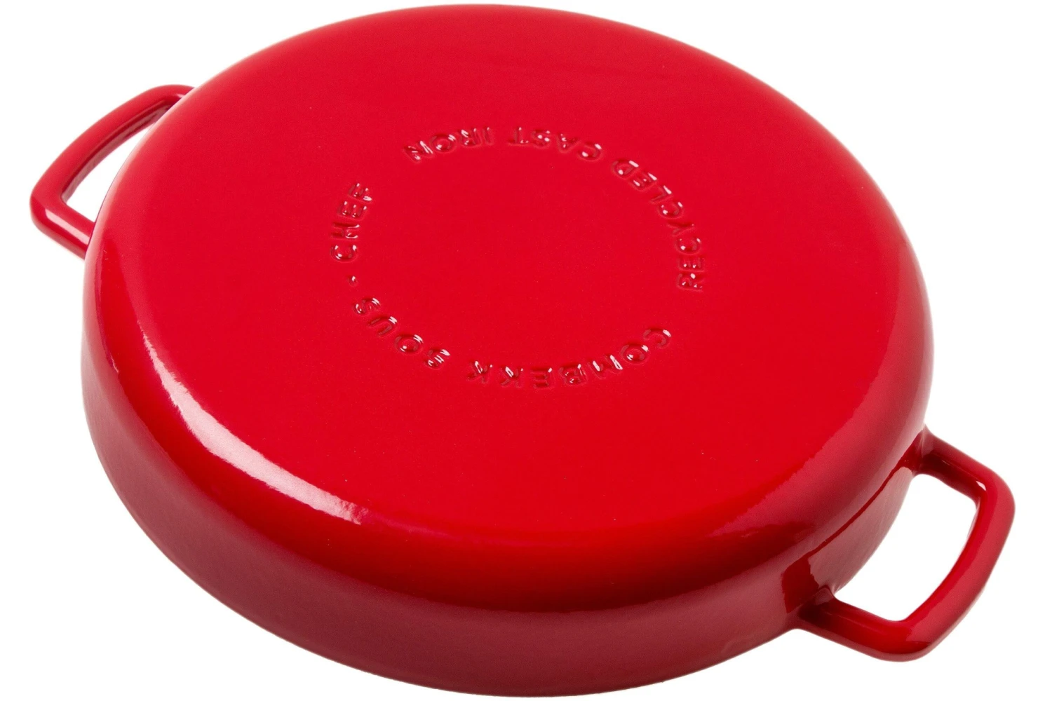 Combekk Sous Chef 192128RD Frying Pan Double Handle 28 Cm, Red 2 Combekk Sous Chef 192128RD Frying Pan Double Handle 28 Cm, Red - Billede 2