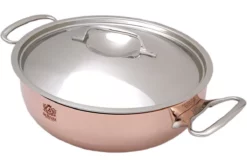 De Buyer Prima Matera Copper Sauté Pan 28 Cm Stainless Steel Lid 6232.28
