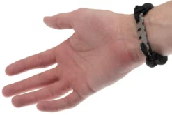 Fish Bone, Paracord Bracelet With Fish Bone To Hold It Together, Titanium -Friluftslageret Butik FBF PB TI 04 fish bone armband titaniuim fbf pb ti 04