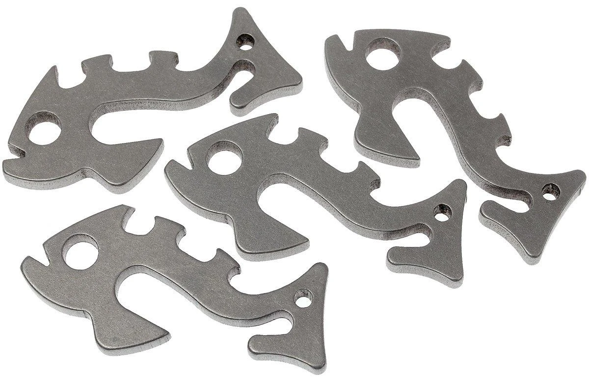 Fish Bone, 4-pcs Piranha's, Stainless Steel 1 Fish Bone, 4-pcs Piranha's, Stainless Steel