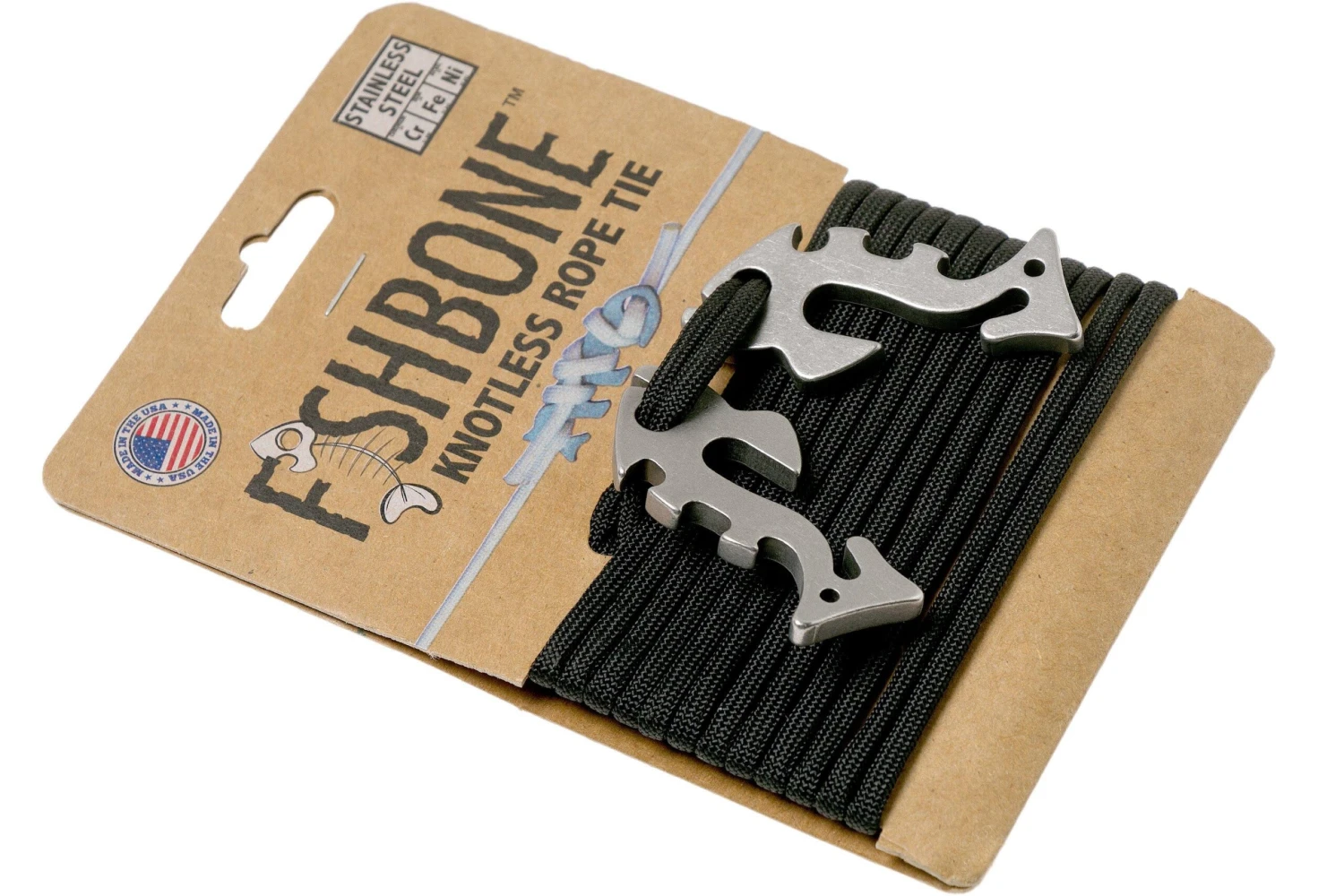 Piranha, 2-piece With 3 Metres Of Paracord, Stainless Steel 1 Piranha, 2-piece With 3 Metres Of Paracord, Stainless Steel