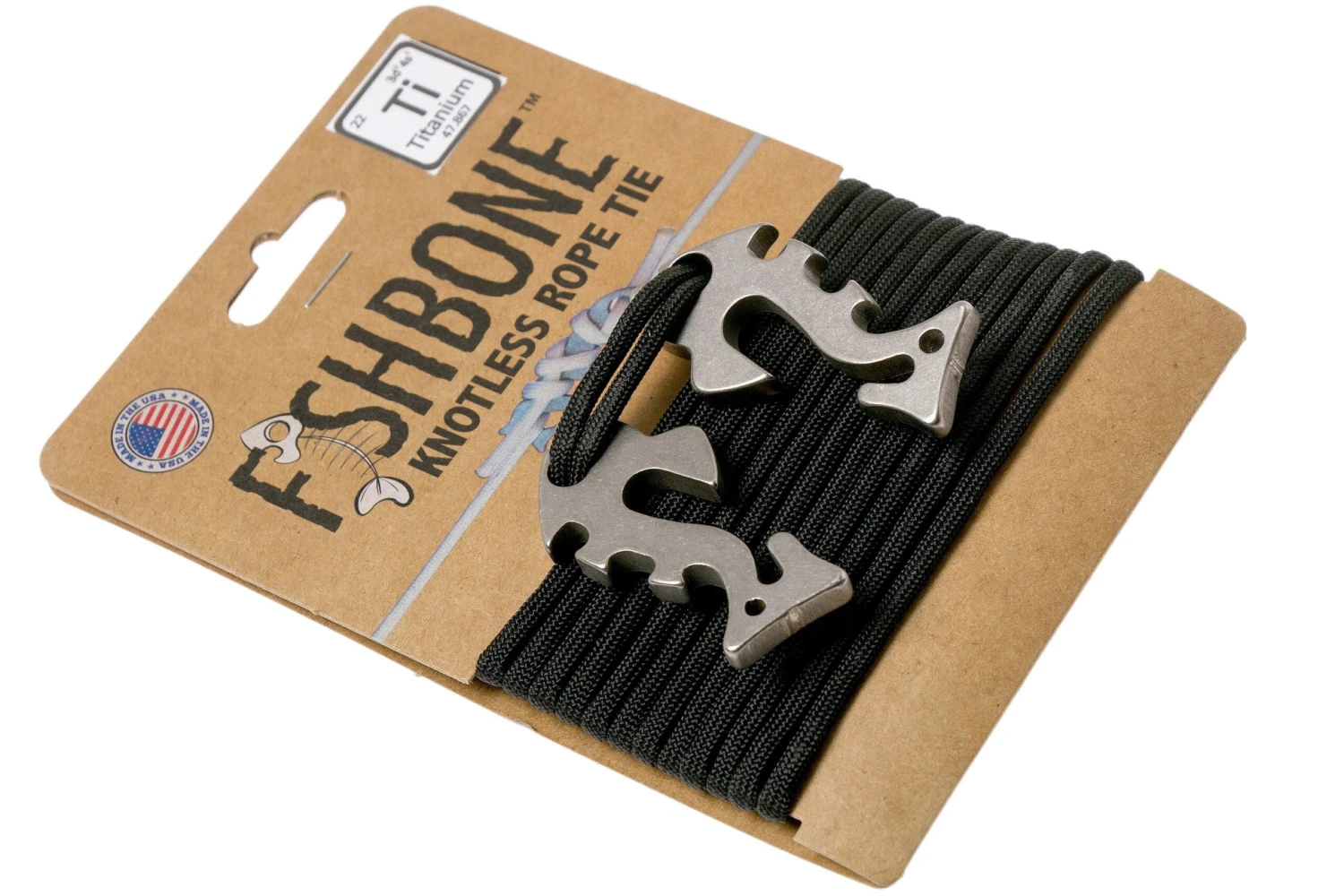 Piranha, 2-piece With 3 Metres Of Paracord, Titanium 1 Piranha, 2-piece With 3 Metres Of Paracord, Titanium