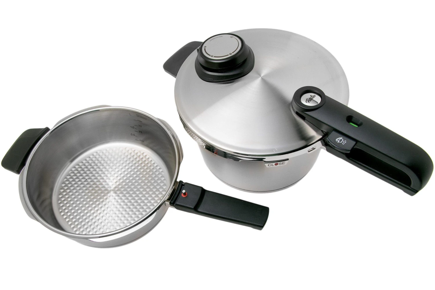 Fissler Vitavit Premium 622-412-11-070, 3-piece Pressure Cooker Set With Steam Insert, 4.5 L 2 Fissler Vitavit Premium 622-412-11-070, 3-piece Pressure Cooker Set With Steam Insert, 4.5 L - Billede 2