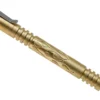 Rick Hinderer Investigator Pen Flames Brass/Messing, Bead Blasted, Tactical Pen