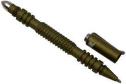 Rick Hinderer Spiral Investigator Pen, Aluminum, Stonewash Matte OD Green, Tactical Pen -Friluftslageret Butik HRK INVP S AL MG 03 hinderer scaled