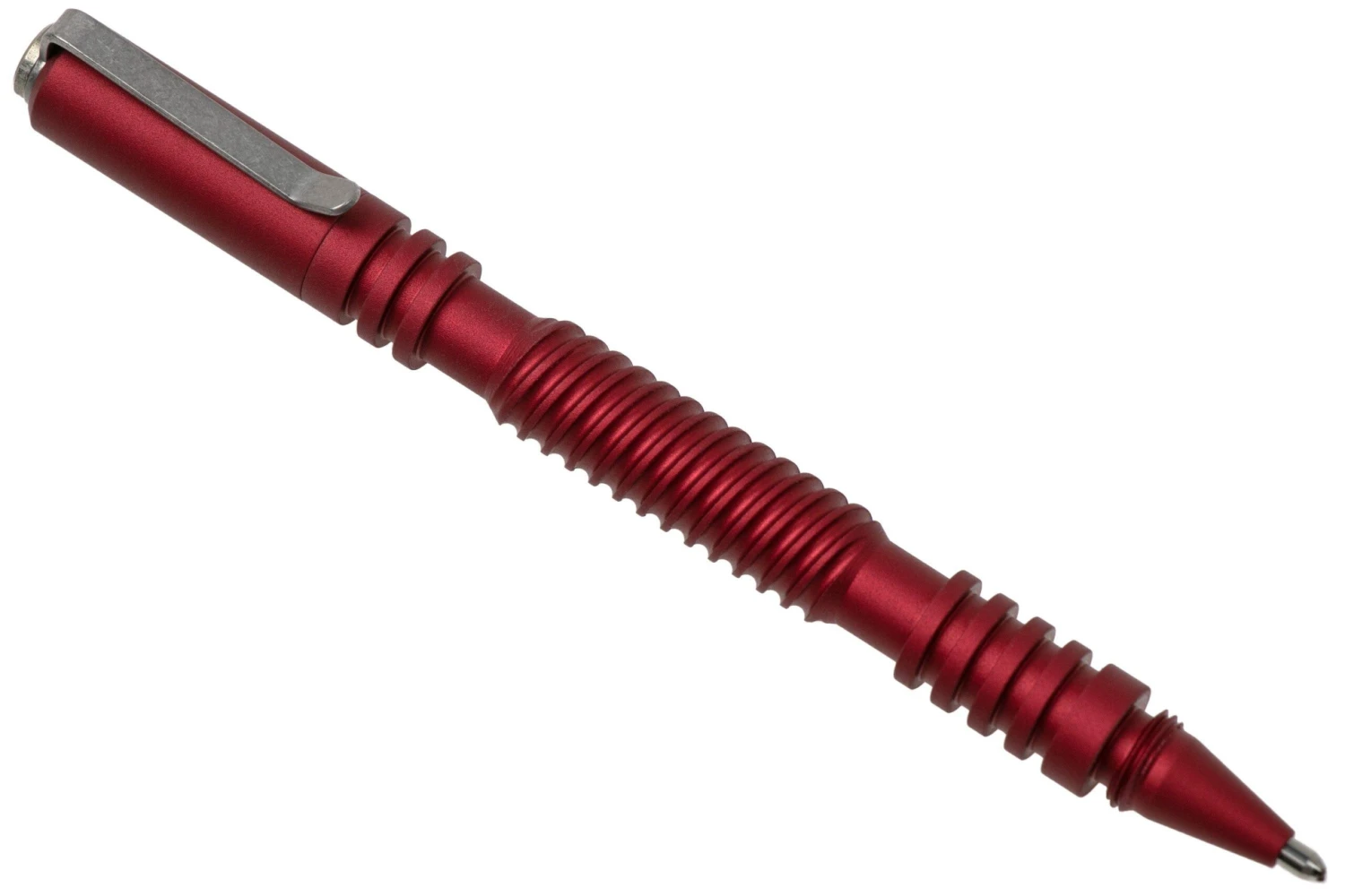 Rick Hinderer Spiral Investigator Pen, Aluminum, Matte Red, Tactical Pen 1 Rick Hinderer Spiral Investigator Pen, Aluminum, Matte Red, Tactical Pen