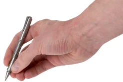 Rick Hinderer Spiral Investigator Pen Stainless Steel, Tactical Pen -Friluftslageret Butik HRK INVP SPR SS 04 rick hinderer investigator pen scaled