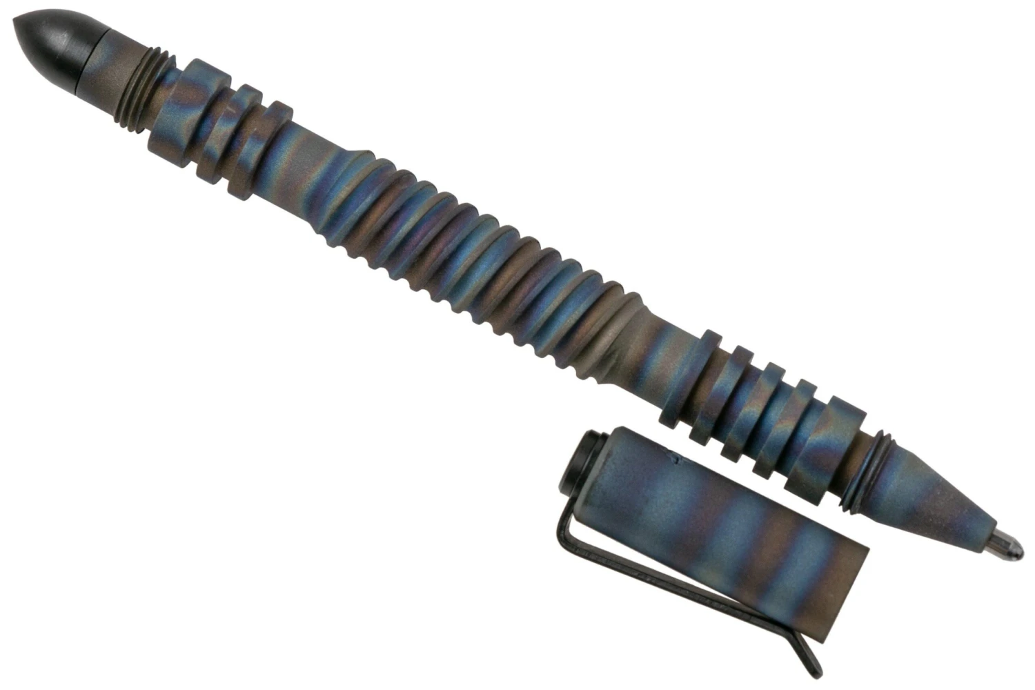 Rick Hinderer Spiral Investigator Pen, Titanium Flamed, Tactical Pen 2 Rick Hinderer Spiral Investigator Pen, Titanium Flamed, Tactical Pen - Billede 2