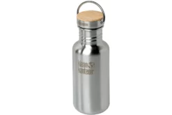 Klean Kanteen Reflect 530 Ml Water Bottle With Bamboo Cap, Brushed Stainless