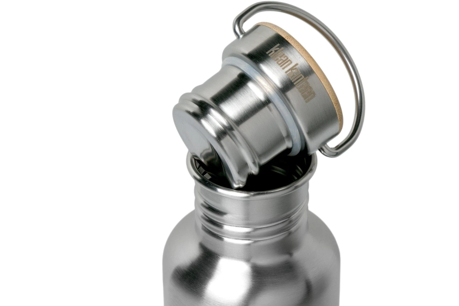 Klean Kanteen Reflect 530 Ml Water Bottle With Bamboo Cap, Brushed Stainless 3 Klean Kanteen Reflect 530 Ml Water Bottle With Bamboo Cap, Brushed Stainless - Billede 3