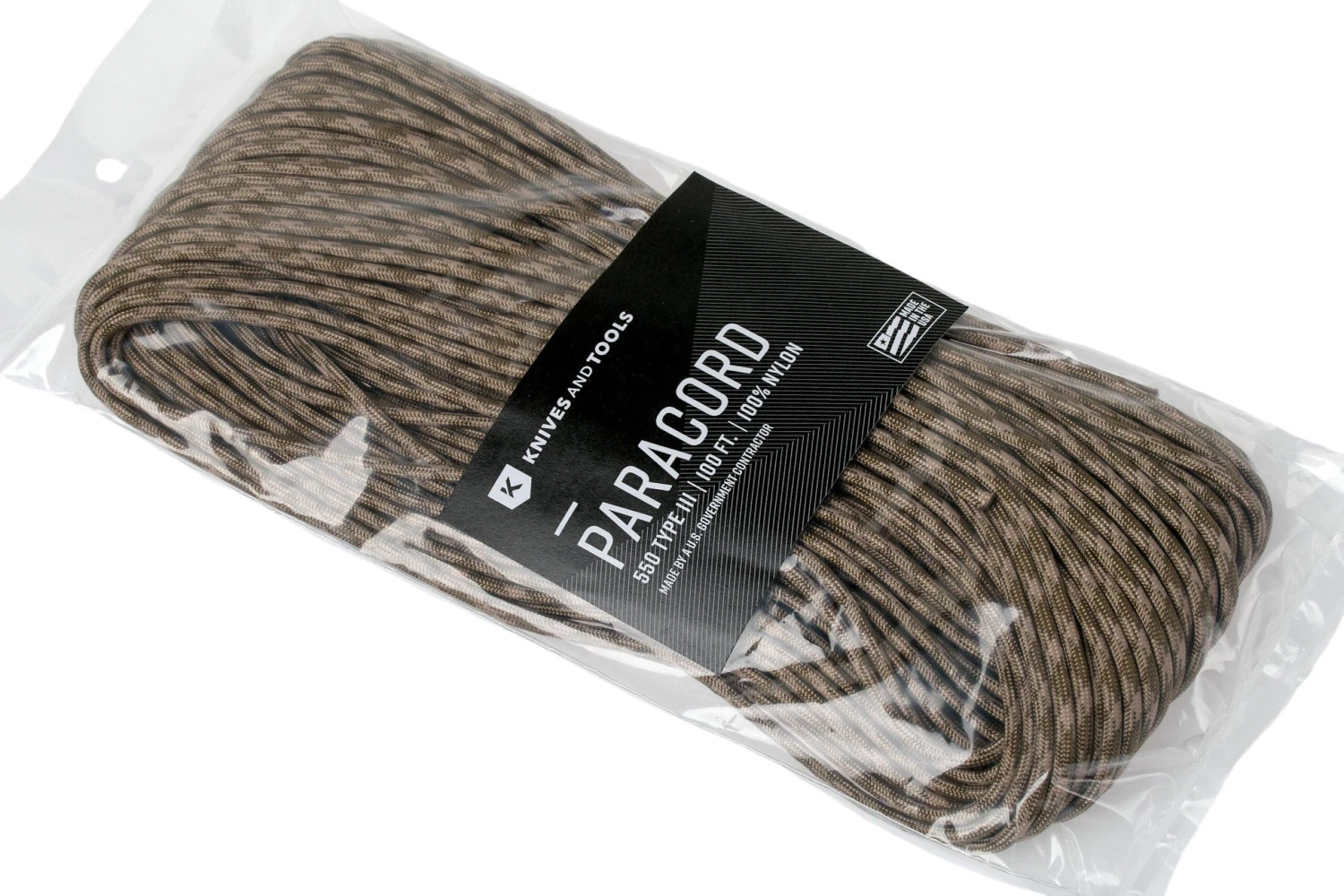 Knivesandtools 550 Paracord Type III, Colour: Brown Snake, 100 Ft (30.48 M) 3 Knivesandtools 550 Paracord Type III, Colour: Brown Snake, 100 Ft (30.48 M) - Billede 3