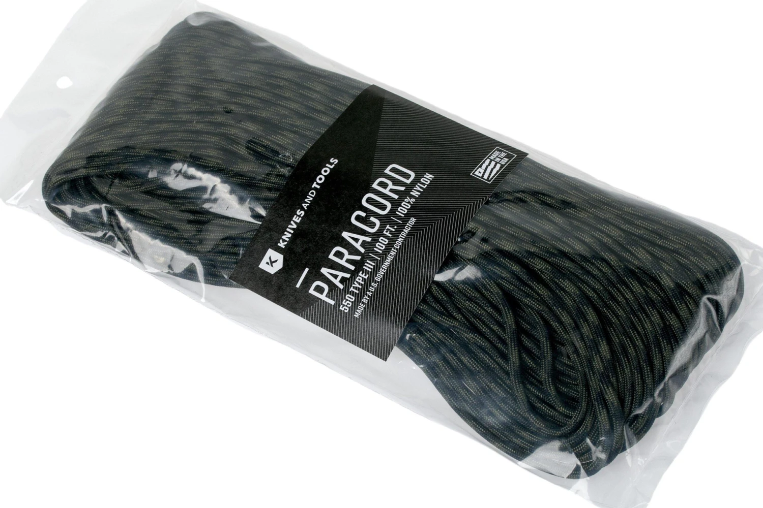 Knivesandtools 550 Paracord Type III, Colour: Camo Dark Camo, 100 Ft (30.48 M) 3 Knivesandtools 550 Paracord Type III, Colour: Camo Dark Camo, 100 Ft (30.48 M) - Billede 3