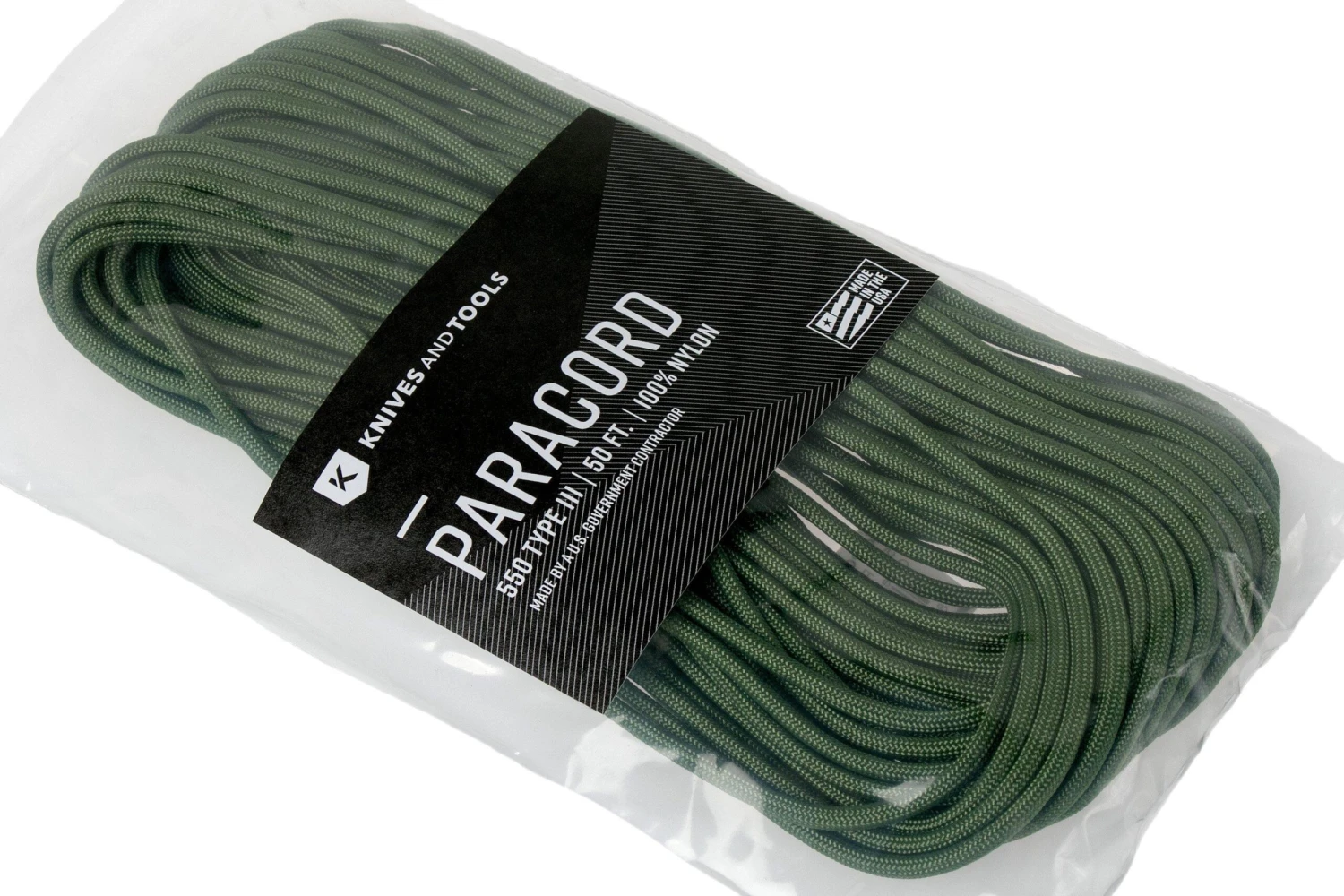 Knivesandtools 550 Paracord Type III, Colour: Fern 483, 50 Ft (15.24 M) 3 Knivesandtools 550 Paracord Type III, Colour: Fern 483, 50 Ft (15.24 M) - Billede 3