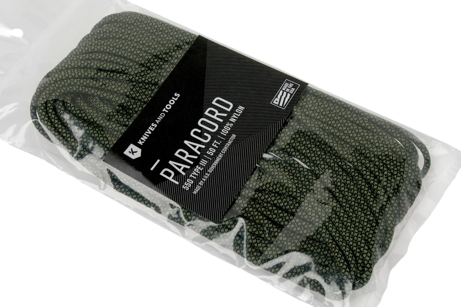Knivesandtools 550 Paracord Type III, Colour: Moss Diamond, 50 Ft (15,24 M) 3 Knivesandtools 550 Paracord Type III, Colour: Moss Diamond, 50 Ft (15,24 M) - Billede 3