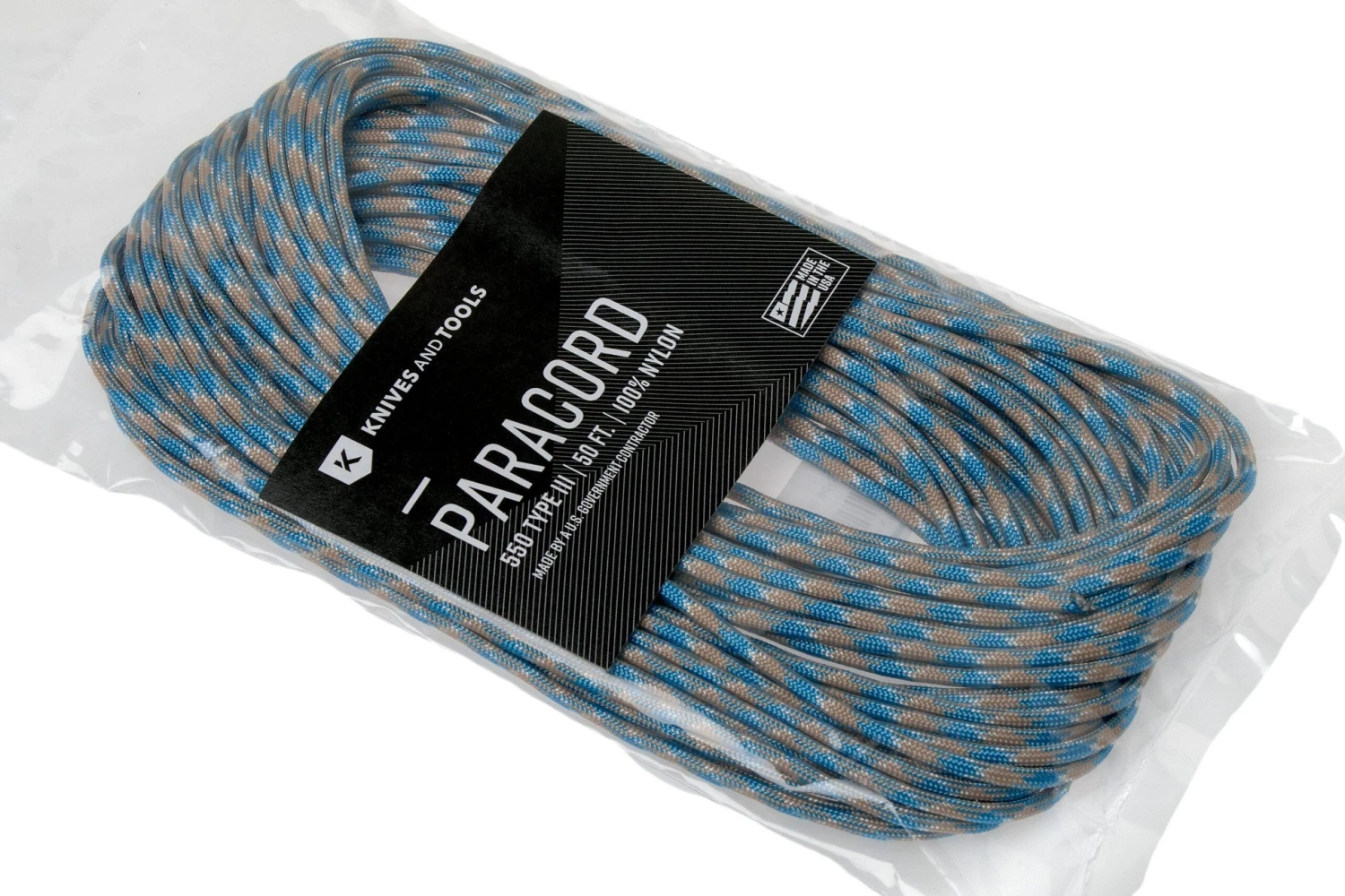 Knivesandtools 550 Paracord Type III, Colour: Carolina Beach, 50 Ft (15.24 M) 3 Knivesandtools 550 Paracord Type III, Colour: Carolina Beach, 50 Ft (15.24 M) - Billede 3