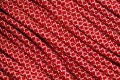 Knivesandtools 550 Paracord Type III, Colour: Cream With Imperial Red Diamonds - 50 Ft (15.24 Meters)