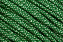 Knivesandtools 550 Paracord Type III Colour: Kelly Green With Cream Diamonds - 50 Ft (15.24 Meters)