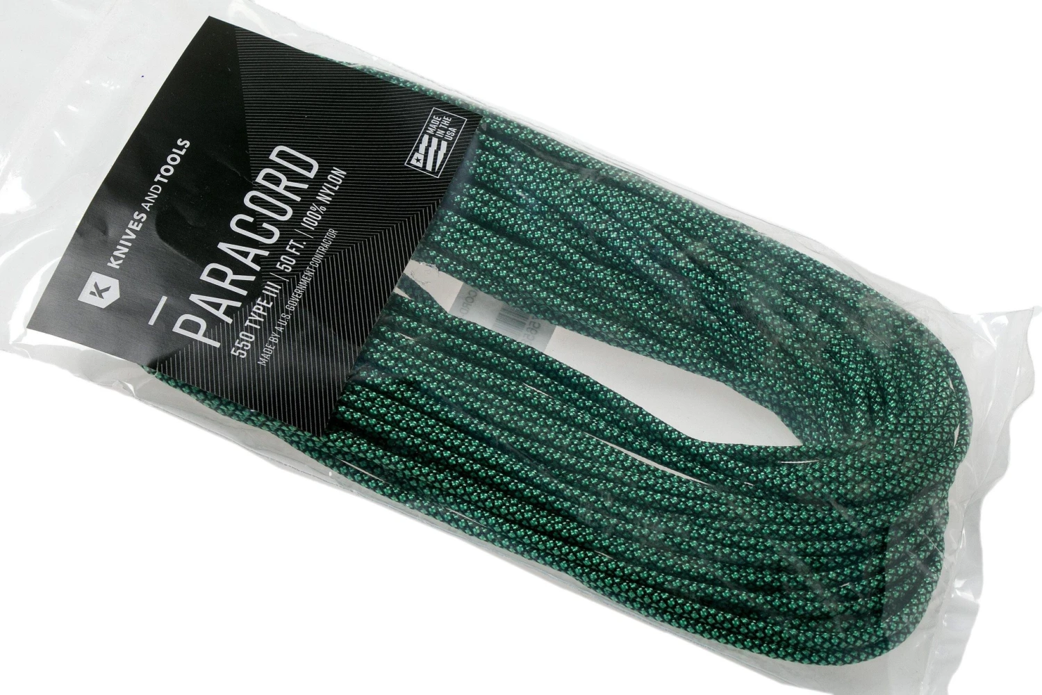 Knivesandtools 550 Paracord Type III, Colour: Mint Diamonds - 50 Ft (15.24 Meters) 3 Knivesandtools 550 Paracord Type III, Colour: Mint Diamonds - 50 Ft (15.24 Meters) - Billede 3