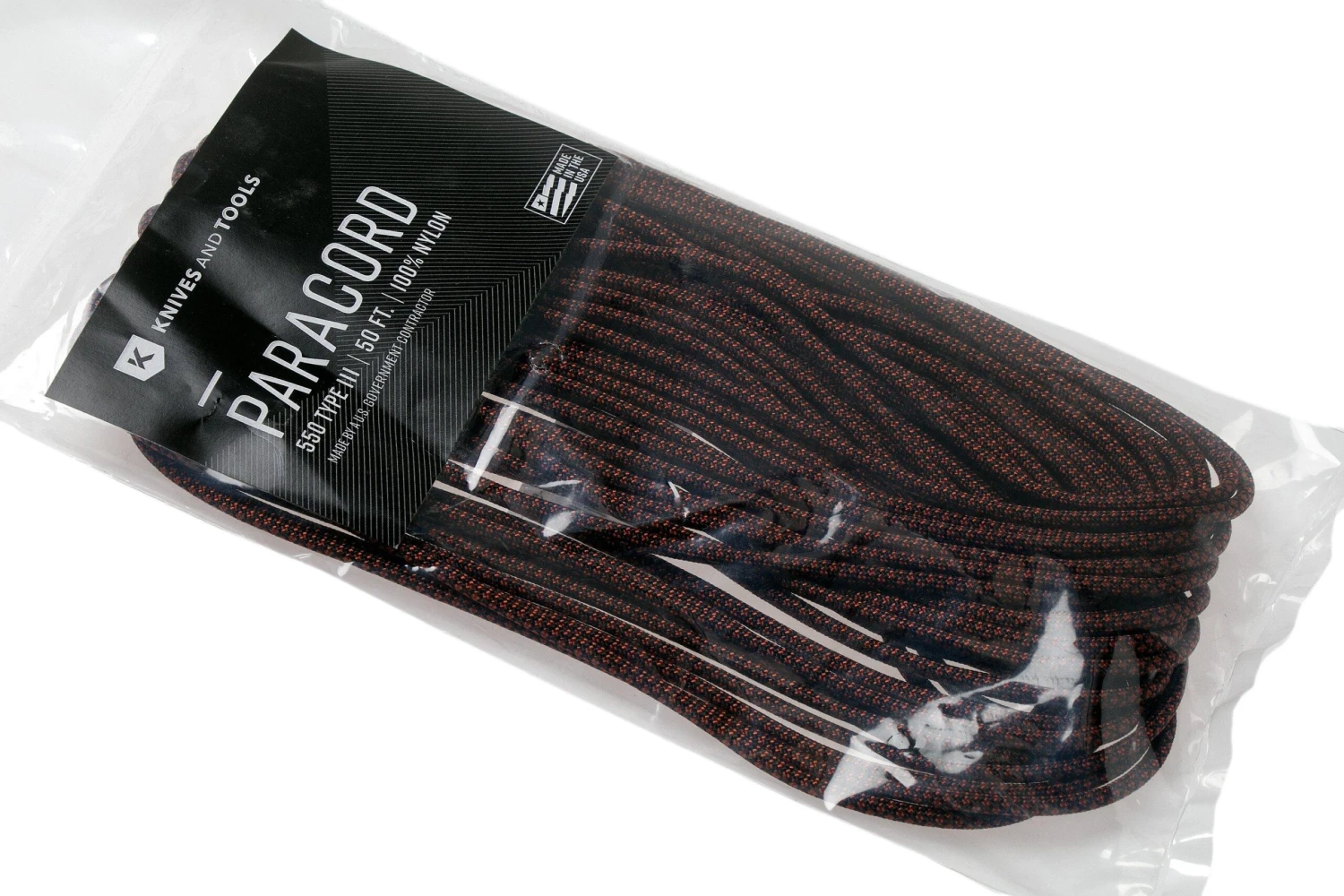 Knivesandtools 550 Paracord Type III, Colour: Rust Diamonds - 50 Ft (15.24 Meters) 3 Knivesandtools 550 Paracord Type III, Colour: Rust Diamonds - 50 Ft (15.24 Meters) - Billede 3