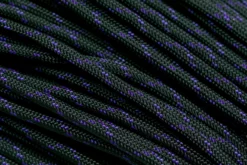 Knivesandtools 550 Paracord Type III, Colour: Black & Acid Purple X - 50 Ft (15.24 Meters)