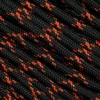 Knivesandtools 550 Paracord Type III, Colour: Black & Neon Orange X - 50 Ft (15.24 Meters)