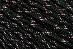 Knivesandtools 550 Paracord Type III, Colour: Black & Rose Pink X - 50 Ft (15.24 Meters)