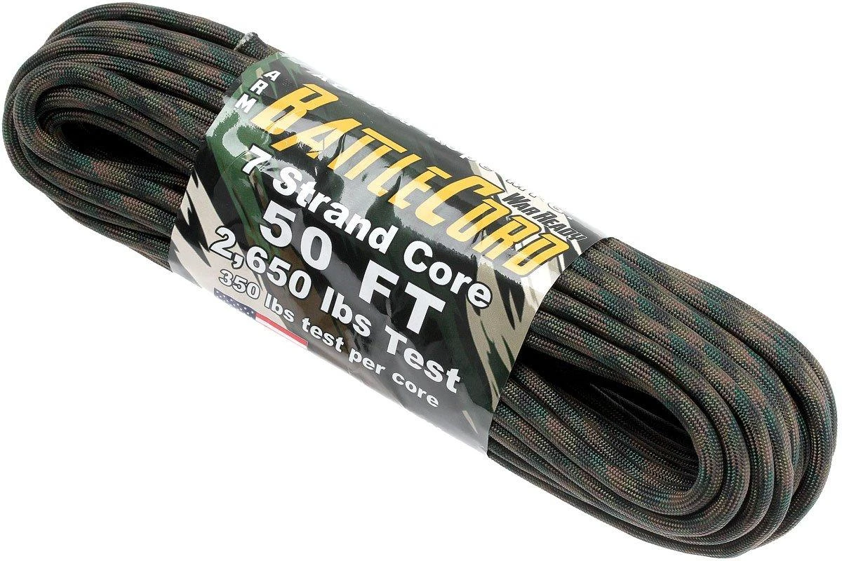 ARM 2650 Battle Cord, Colour: Woodland Camo, 50ft (15,24 M) 1 ARM 2650 Battle Cord, Colour: Woodland Camo, 50ft (15,24 M)