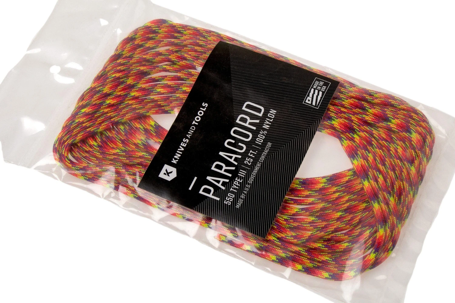 Knivesandtools 550 Paracord Type III, Colour: Phoenix Sunrise, 25 Ft (7.62 M) 3 Knivesandtools 550 Paracord Type III, Colour: Phoenix Sunrise, 25 Ft (7.62 M) - Billede 3