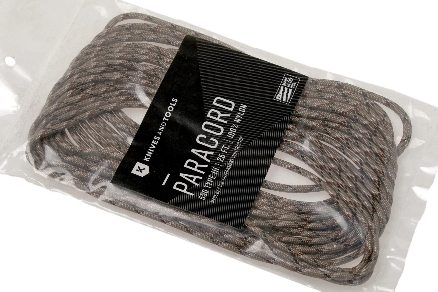 Knivesandtools 550 Paracord Type III, Colour: Desert Camo, 25 Ft (7.62 M) 3 Knivesandtools 550 Paracord Type III, Colour: Desert Camo, 25 Ft (7.62 M) - Billede 3