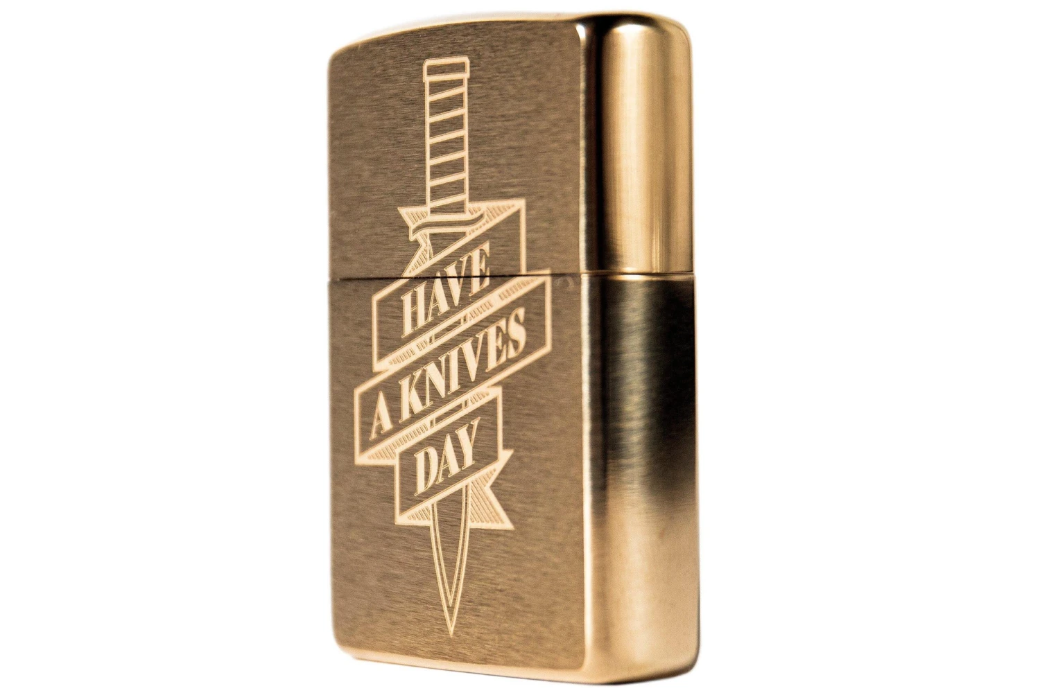 Knivesandtools Zippo Brass Brushed Knife, Bronze, Lighter 1 Knivesandtools Zippo Brass Brushed Knife, Bronze, Lighter