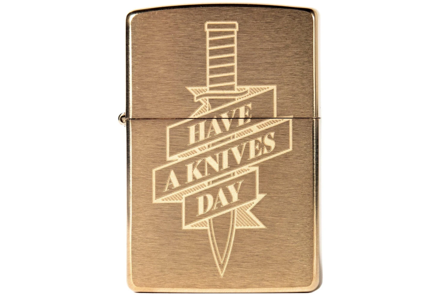 Knivesandtools Zippo Brass Brushed Knife, Bronze, Lighter 4 Knivesandtools Zippo Brass Brushed Knife, Bronze, Lighter - Billede 4