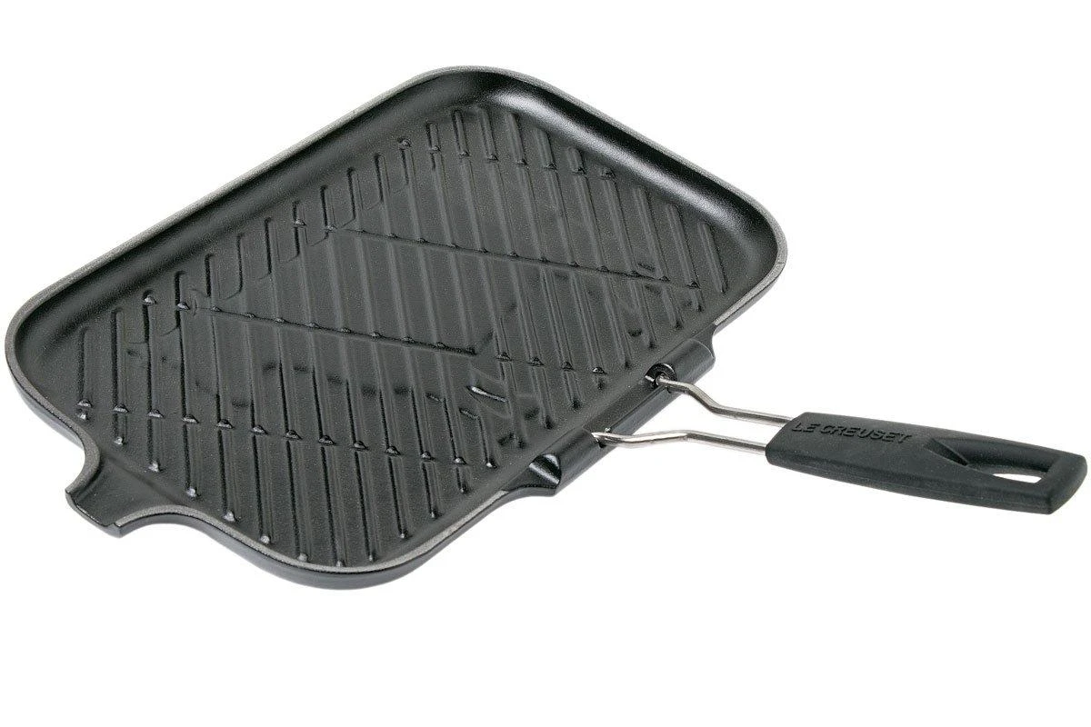 Le Creuset Grill Pan/skillet 36 Cm Black With Collapsible Handle 1 Le Creuset Grill Pan/skillet 36 Cm Black With Collapsible Handle