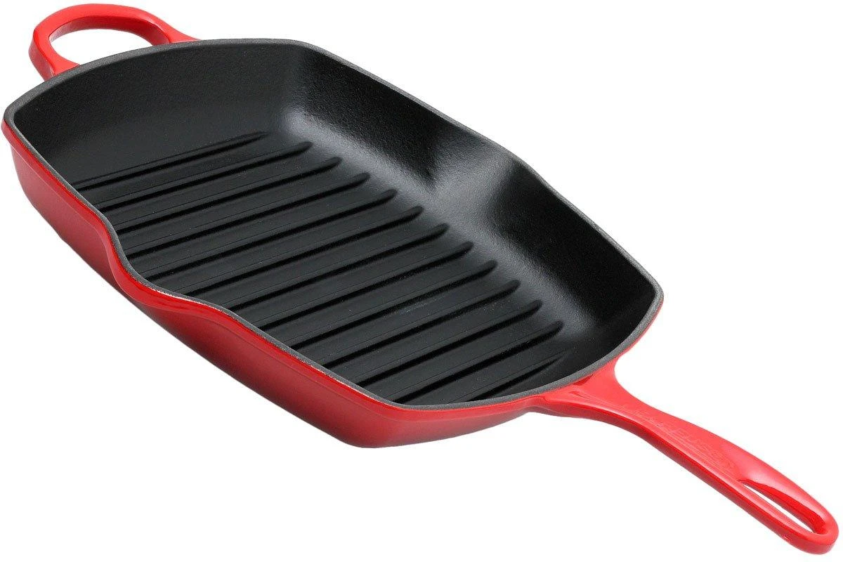 Le Creuset Grill Pan/skillet 26cm Square, Red 1 Le Creuset Grill Pan/skillet 26cm Square, Red