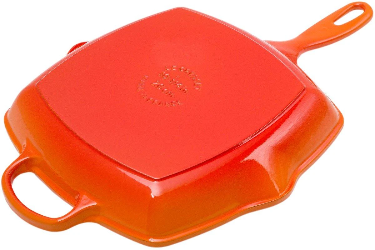 Le Creuset Grill Pan/skillet 26cm Square, Orange 2 Le Creuset Grill Pan/skillet 26cm Square, Orange - Billede 2
