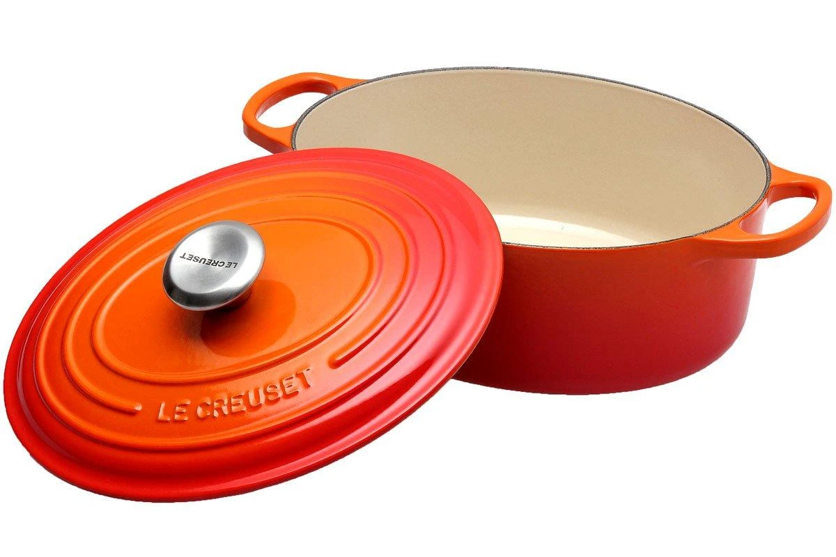 Le Creuset Casserole-cocotte Oval 27cm, 4,1 L Orange 2 Le Creuset Casserole-cocotte Oval 27cm, 4,1 L Orange - Billede 2