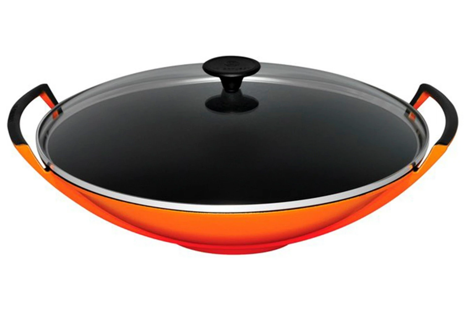 Le Creuset La Fonte Enamel Wok 36 Cm, Orange 1 Le Creuset La Fonte Enamel Wok 36 Cm, Orange