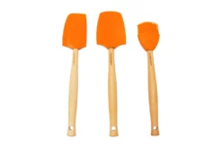 Le Creuset Premium Silicone Spatula 3-piece Set, Orange-red
