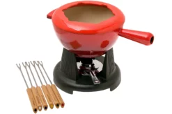 Le Creuset Fondue Set With Cast-iron Handles, 2L, Cherry Red
