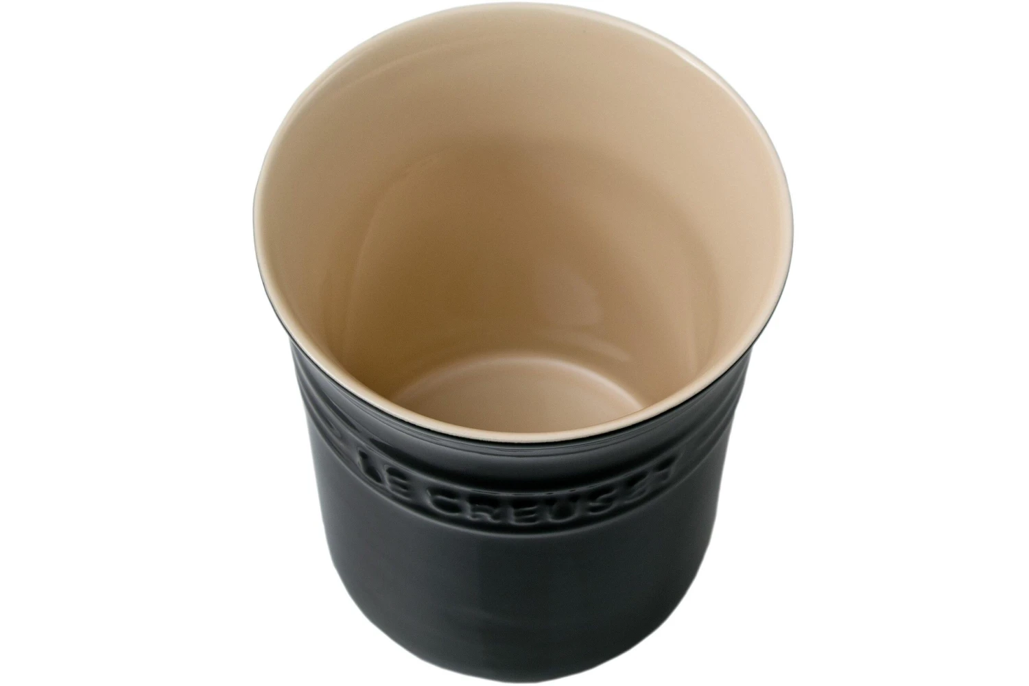 Le Creuset Ceramic Utensil Jar, Black, 15 Cm 2 Le Creuset Ceramic Utensil Jar, Black, 15 Cm - Billede 2