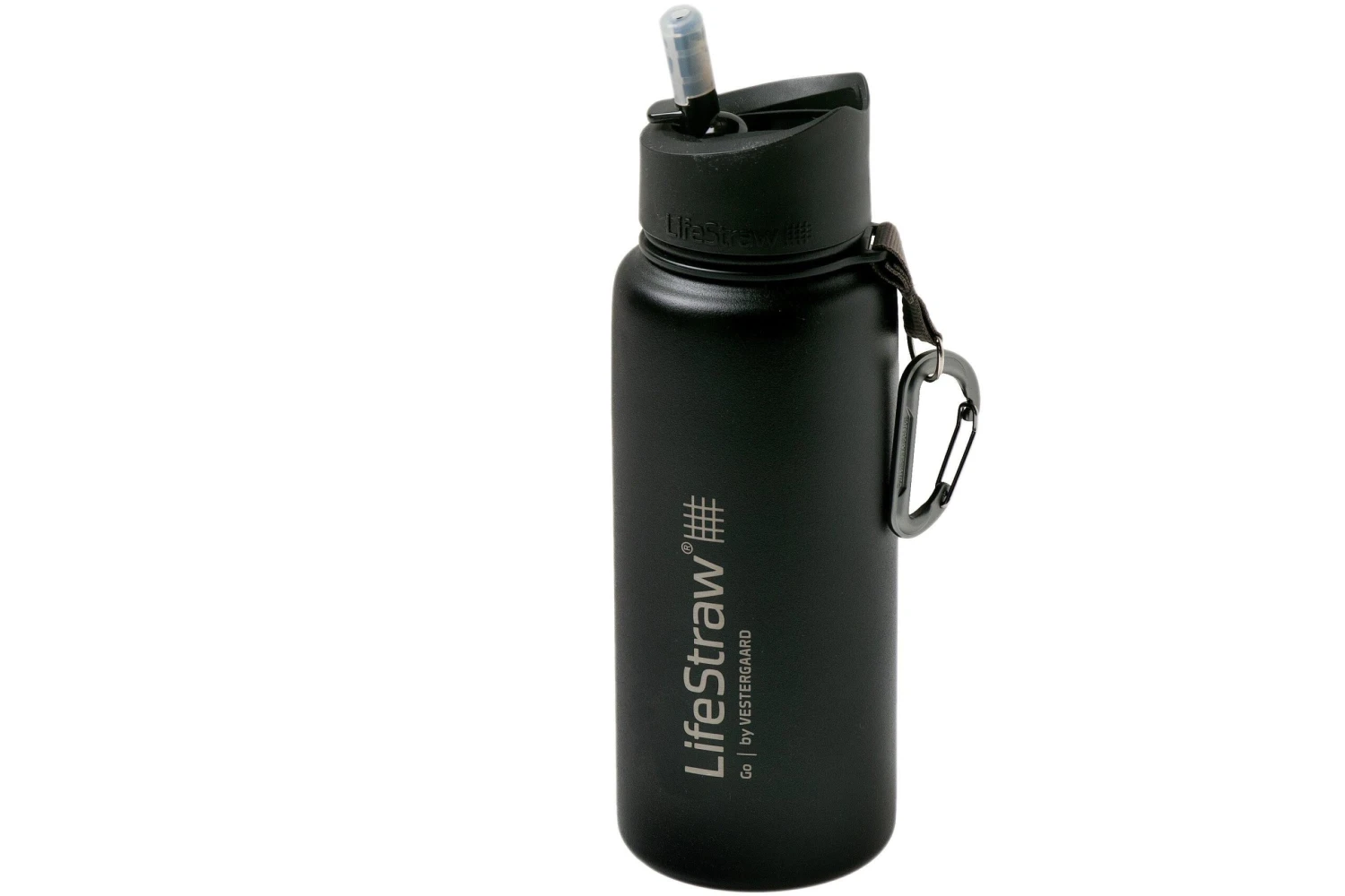 LifeStraw Go Stainless Steel Insulated Bottle With Filter, Black 1 LifeStraw Go Stainless Steel Insulated Bottle With Filter, Black
