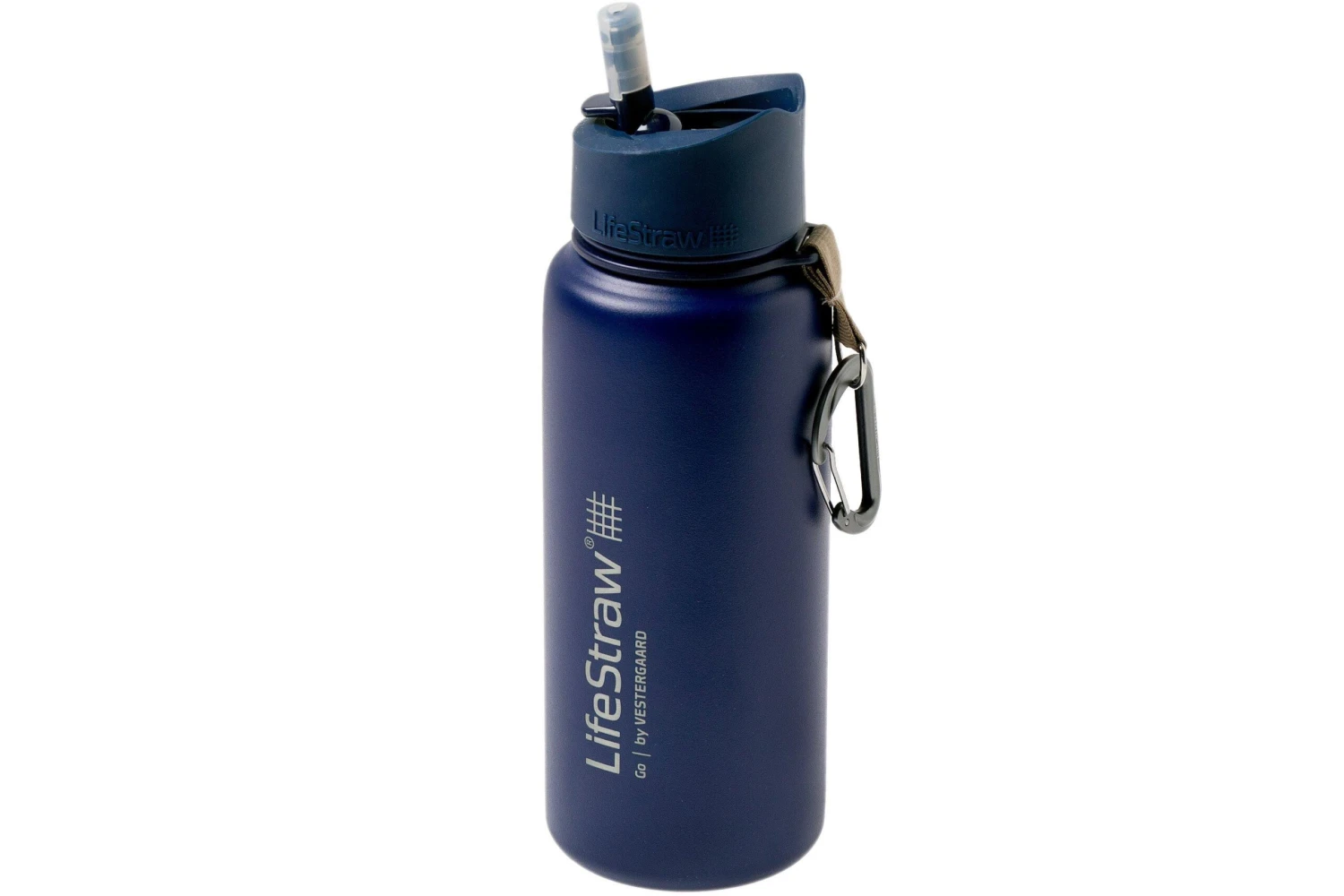 LifeStraw Go Stainless Steel Insulated Bottle With Filter, Blue 1 LifeStraw Go Stainless Steel Insulated Bottle With Filter, Blue