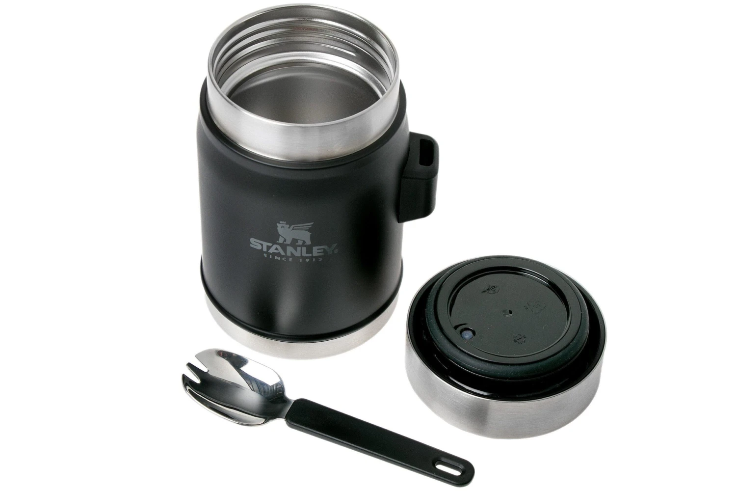 Stanley The Legendary Classic Thermos Lunch Box + Spork 400 Ml - Matte Black 2 Stanley The Legendary Classic Thermos Lunch Box + Spork 400 Ml - Matte Black - Billede 2