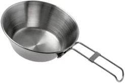 Pathfinder Stainless Steel Camp Bowl, Diameter 12 Cm, Bowl With Handle