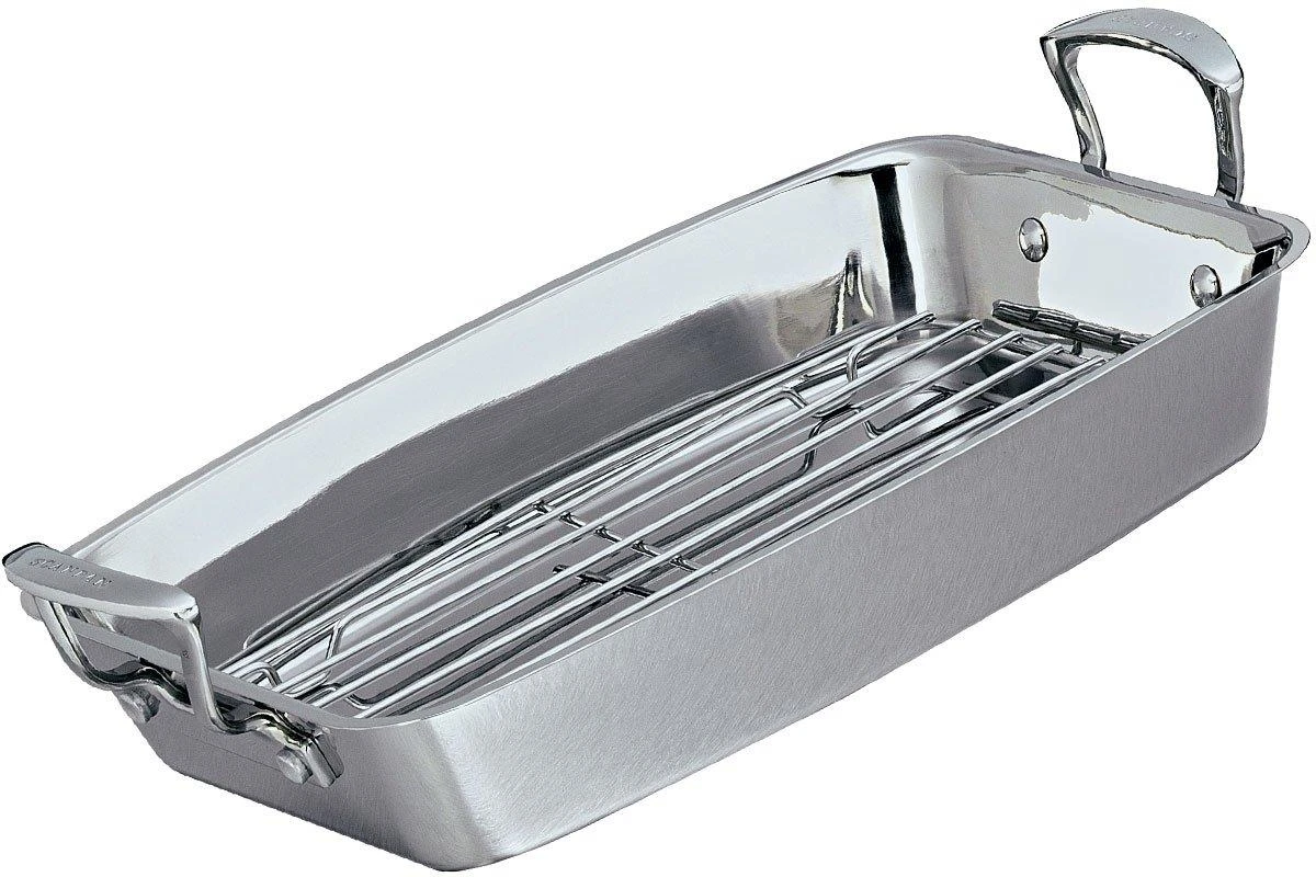 SCANPAN Impact Roasting Tin With Grill , 42x26cm 1 SCANPAN Impact Roasting Tin With Grill , 42x26cm
