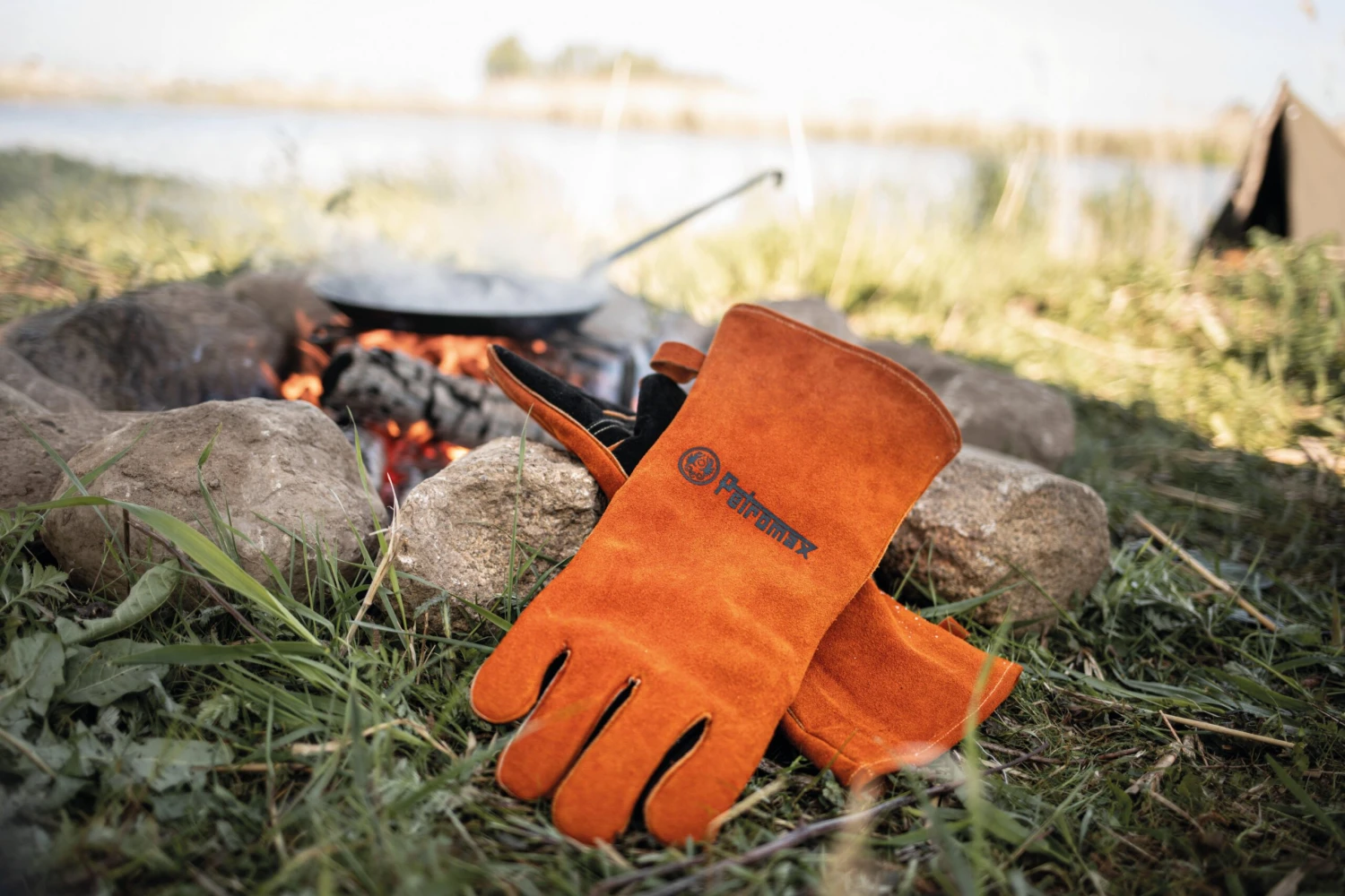 Petromax Aramid Pro 300 Leather Gloves Orange 2 Petromax Aramid Pro 300 Leather Gloves Orange - Billede 2