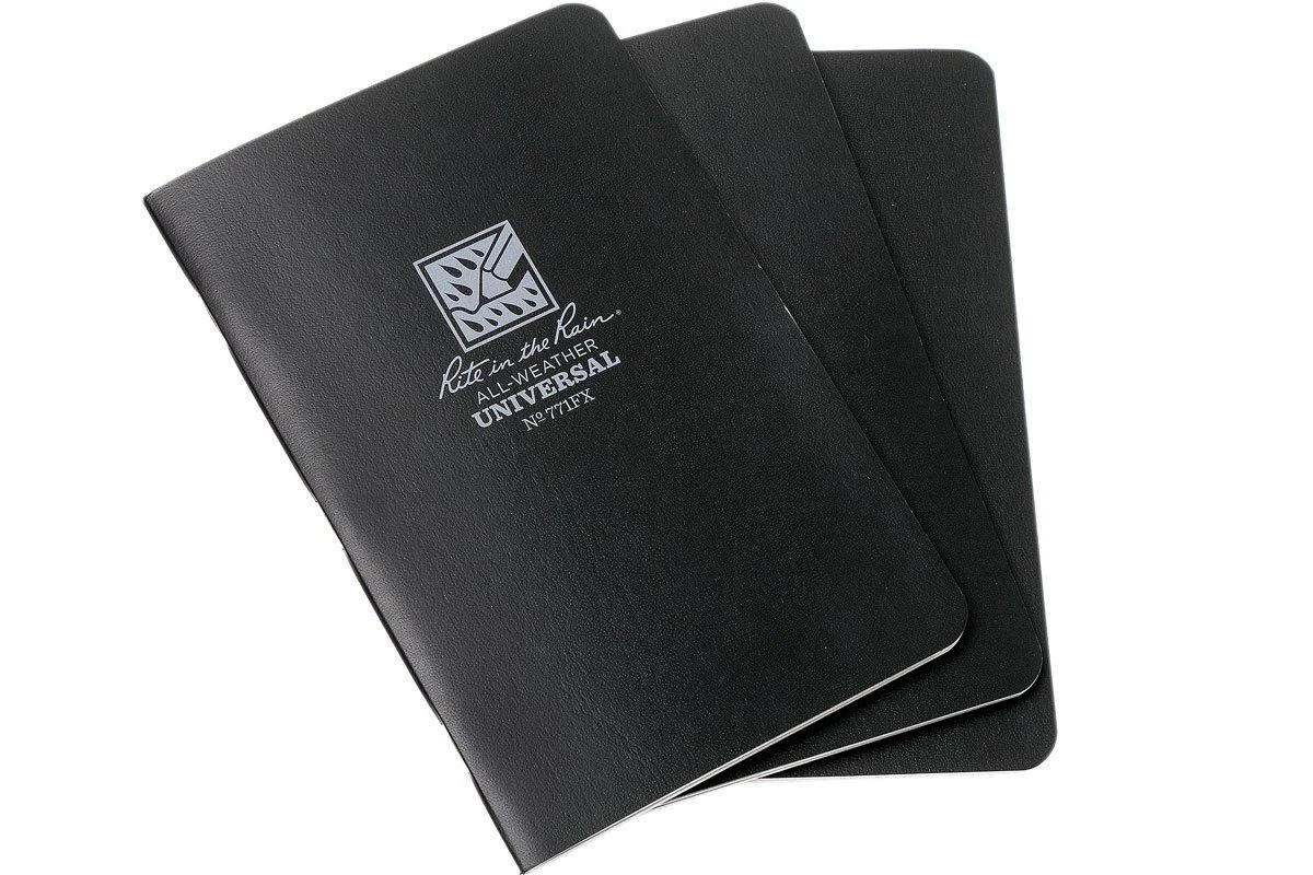 Rite In The Rain Notebook 4 5/8 X 7 Black, 3-piece, 771FX 1 Rite In The Rain Notebook 4 5/8 X 7 Black, 3-piece, 771FX