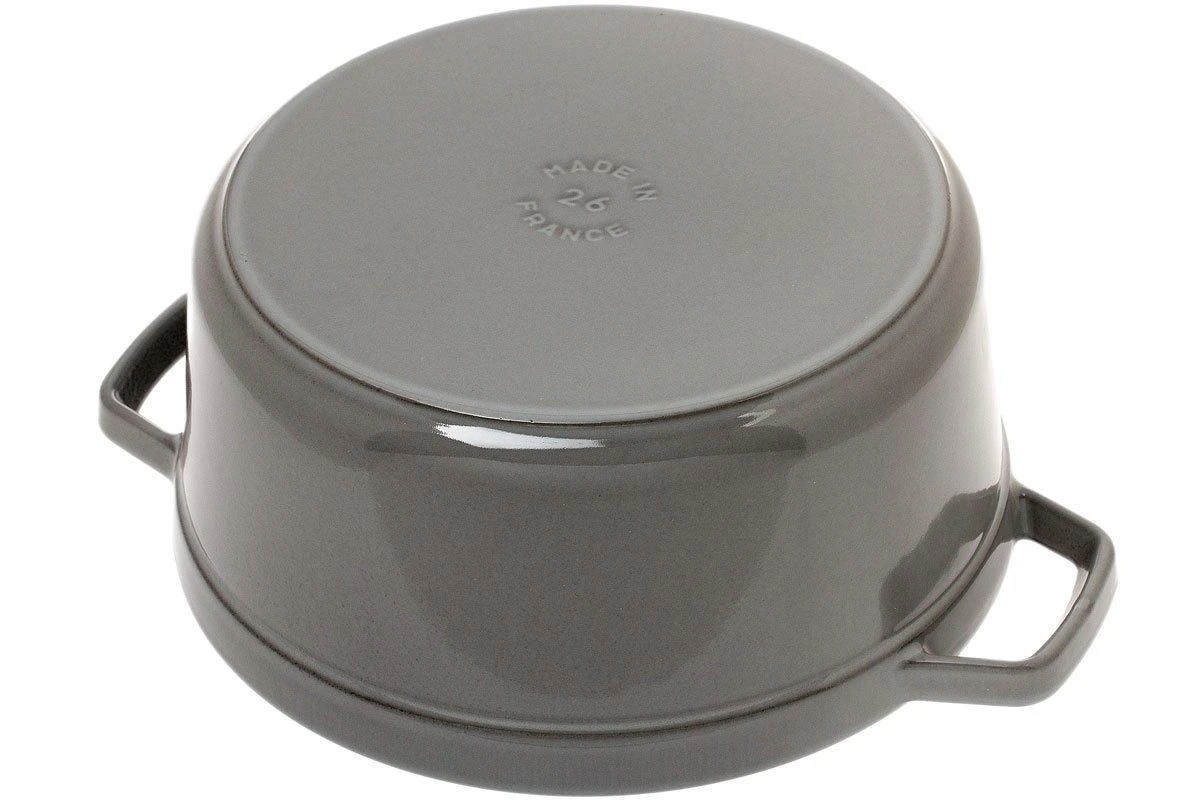 Staub Roasting Pan - Cocotte 26cm, 5,2L, Grey With Steam Tray 4 Staub Roasting Pan - Cocotte 26cm, 5,2L, Grey With Steam Tray - Billede 4