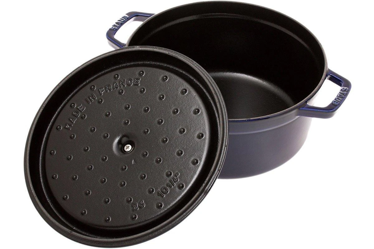 Staub Roasting Pan - Cocotte 26cm, 5,2L, Blue With Steam Tray 3 Staub Roasting Pan - Cocotte 26cm, 5,2L, Blue With Steam Tray - Billede 3