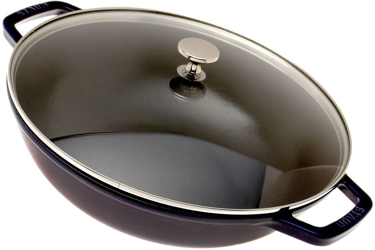 Staub Wok Pan, 30 Cm, 4,4 L Blue 1 Staub Wok Pan, 30 Cm, 4,4 L Blue